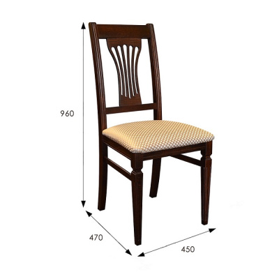 Стул Анри орех атина золотой 