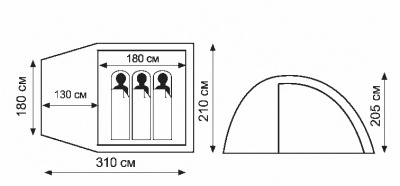 Палатка ACAMPER SOLO 3 gray