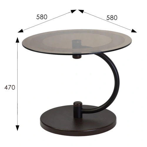 Стол журнальный Дуэт 13Н черный венге 