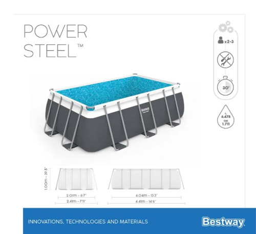 Бассейн каркасный Bestway 56441 Steel Pro MAX 404х201х100см
