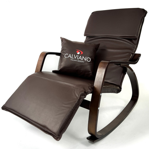 Кресло-качалка Calviano Comfort 1 коричневое PU