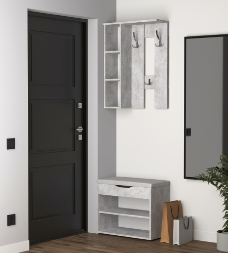 Вешалка настенная Артём-Мебель СН-100.44 бетон спаркс лайт 