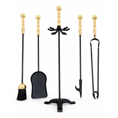 Набор каминный EVEREST K53-PB латунь черный