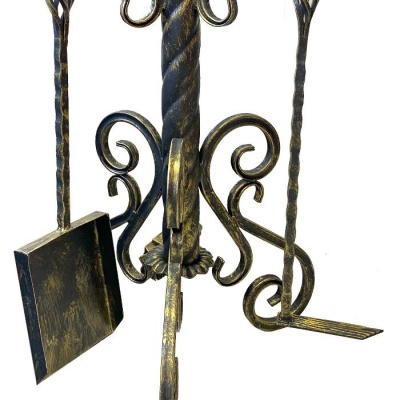 Каминный набор Башня золото