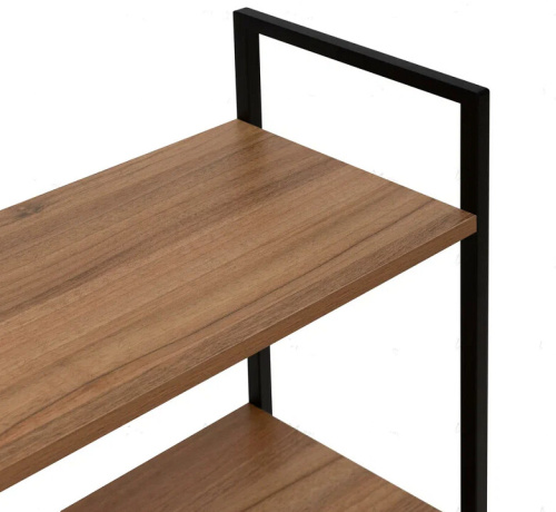 Стеллаж Leset Стилвуд 25 широкий 5 полок черный орех лион светлый 