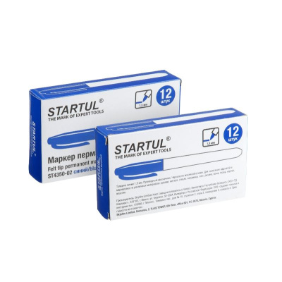 Маркер промышл. перманентный фетровый синий STARTUL PROFI (ST4350-02) (толщ. линии 1.5 мм) (ST4350-02)
