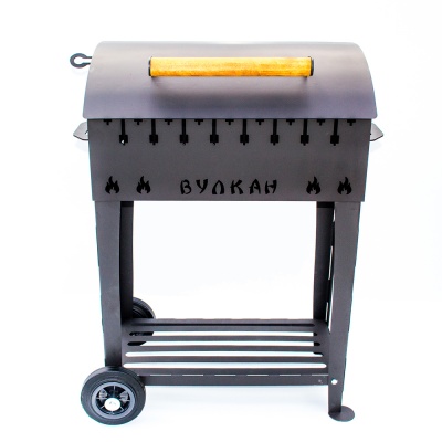 Мангал-гриль Вулкан на колесах 4мм