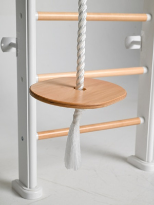 Детский спортивный комплекс Perfetto sport Scala in legno con rete 1 bianco-naturale PS-128
