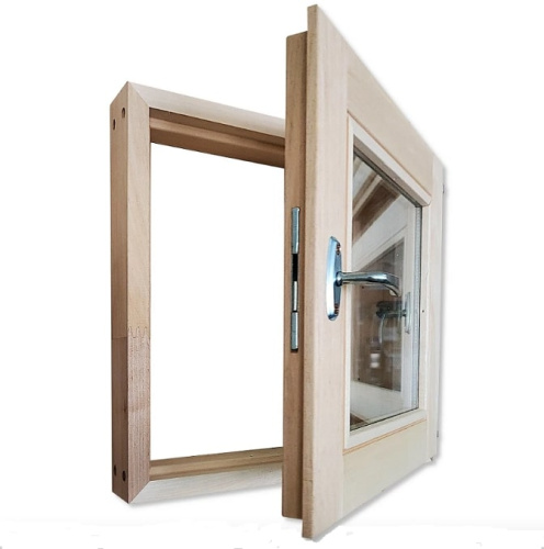 Форточка для бани Липа стеклопакет 60х60 см