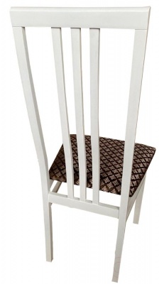 Стул МДК-82 Эмаль белая Жаккард Лорд темный 