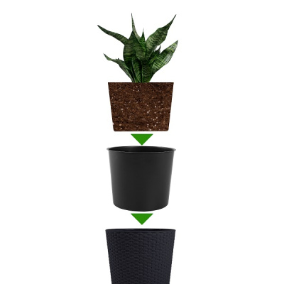 Кашпо для цветов Prosperplast Rato Round DRTUS400L-S433
