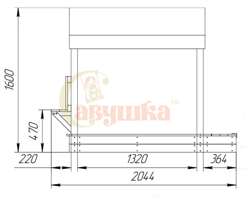 Игровой комплекс для дачи Песочный дворик Савушка-1