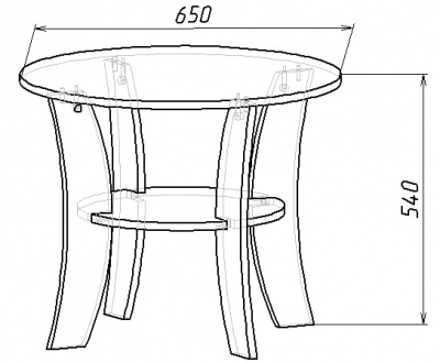 Стол журнальный Милан венге 
