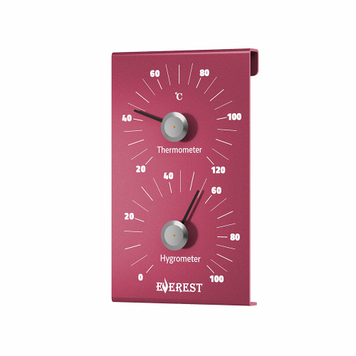 Термогигрометр EVEREST алюминий RED (TG-26)