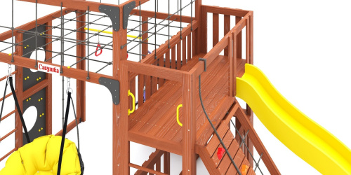 Детская площадка для дачи Савушка КУБ-3 Махагон