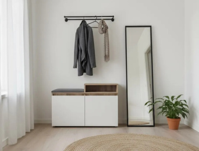 Тумба ТАЙМ-5 белый дуб сонома 