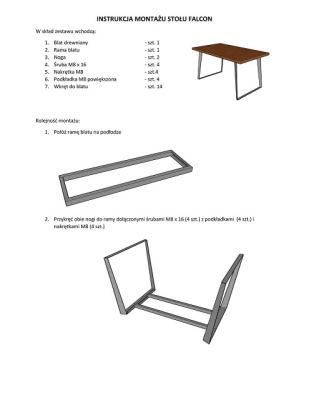 Стол обеденный SIGNAL FALCON 150 дуб/черный 