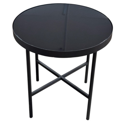 Стол журнальный МеталлАрт М011 малый стемалит черный 