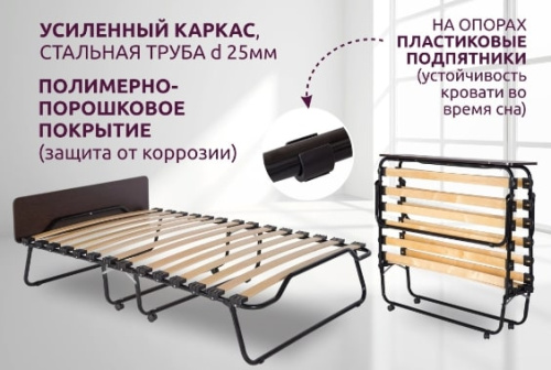 Кровать раскладная Амалия М венге