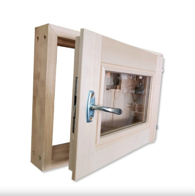 Форточка для бани Липа стеклопакет 30х40 см