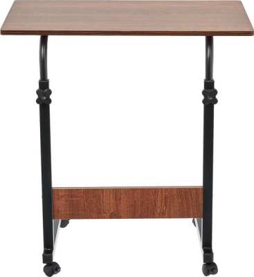 Стол многофункциональный на колесах 60x40 см РОЛЛ темное дерево 