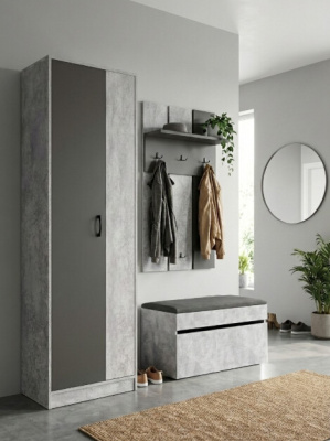 Вешалка ТАЙМ-2 бетон антрацит 