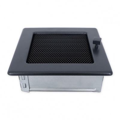 Вентиляционная решетка темно-серый с задвижкой 17х17