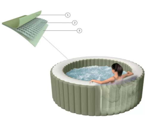 Бассейн-джакузи Intex 216x71 см (28428GN) оливковый