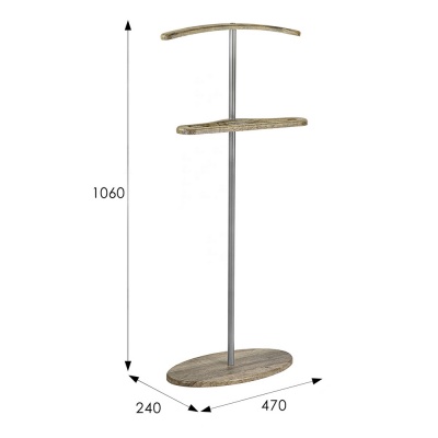 Вешалка костюмная Дэви 3 дуб крымский состаренный 