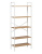 Стеллаж Leset Стилвуд 25 широкий 5 полок белый дуб крафт золотой Стеллаж Leset Стилвуд 25 широкий 5 полок белый дуб крафт золотой