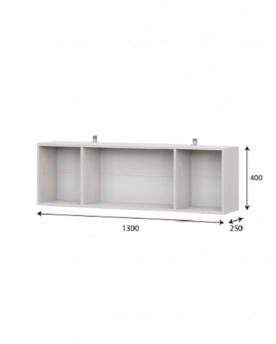 Полка навесная ПХМ (МС Гамма 20 К) (1300) Серия №4 Ясень анкор светлый 