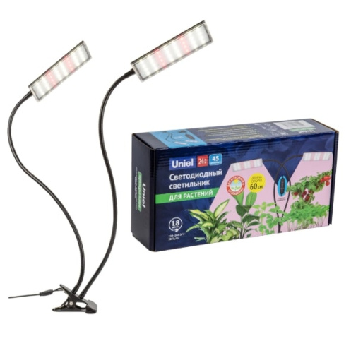 Светильник для растений Uniel ULT-P37-24W/SPFB/TM/60 IP40 Black Twin / UL-00010378