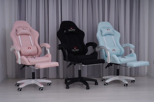 Вибромассажное кресло Calviano 1584 голубая ткань 