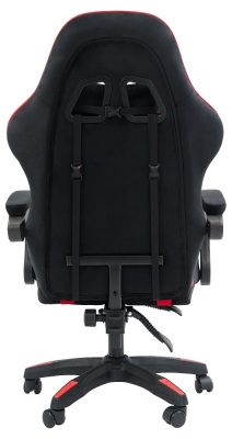 Вибромассажное кресло Calviano 1584 черно-красный велюр 