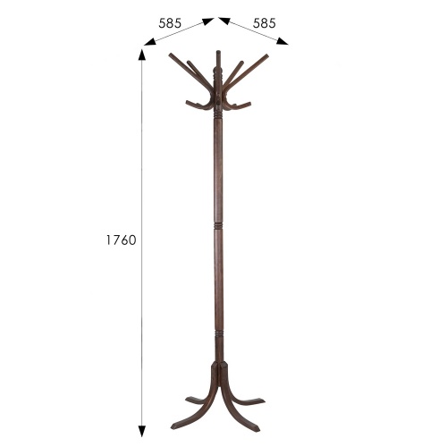 Вешалка напольная В 8Н темно-коричневый 