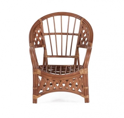 IND Кресло Черчилль миндаль матовый темные подушки 