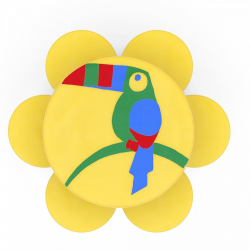 Мягкий пуфик Пуфик Попугай ДМФ-МК-01.40.00