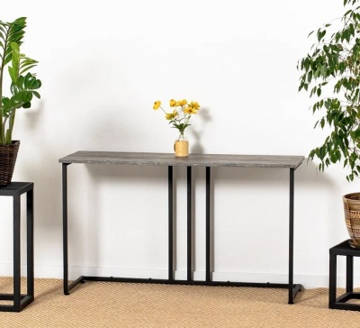 Стол-консоль Лиссабон сосна пасадена металл черный 