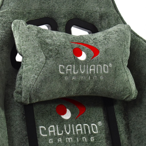Вибромассажное кресло Calviano ASTI ULTIMATO green fabric 