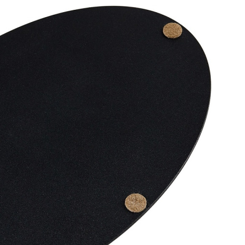 Стол приставной овальный МеталлАрт М015 белый мрамор черный 