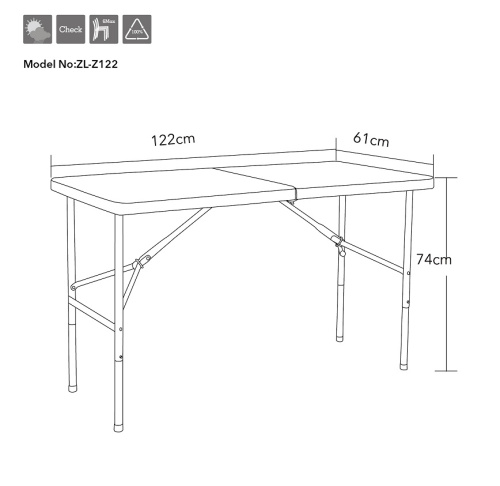 Стол складной пластиковый Angioletto 122 см