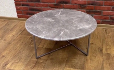 Стол журнальный Маджоре серый мрамор 