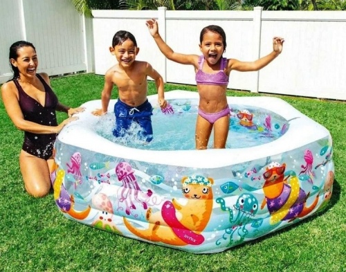 Бассейн надувной Intex Рифы океана с надувным дном 56493NP