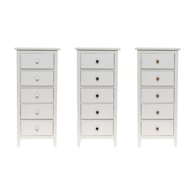Комод Leset Мира 05 белый ручки коричневые 