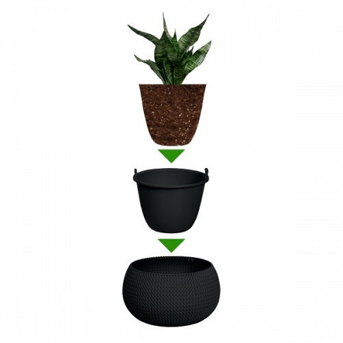 Кашпо для цветов Prosperplast Splofy Bowl DKSP370-S433