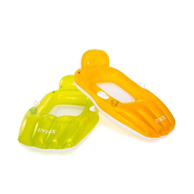 Надувной шезлонг-кресло 163x104 см Intex 56805 оранжевый