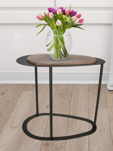 Стол журнальный МеталлАрт М024 коричневый дуб 