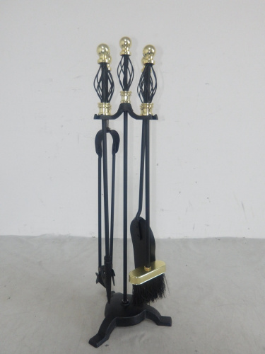 Набор каминный EVEREST K23-PB латунь черный