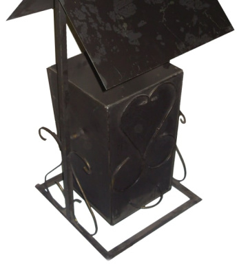 Урна уличная №5 с крышей