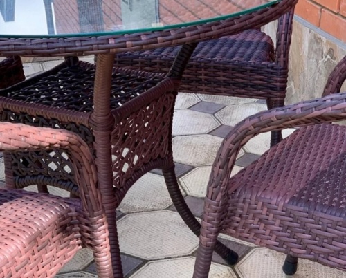 Комплект мебели Deco 4 с круглым столом D90 шоколад